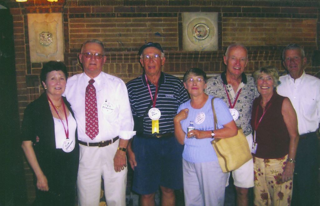 2005 Reunion (L-R): Ted Brayman '55, Jim VanBuren '55, Tom Rooney '55, and Dick Peterson '55, with their sweethearts.