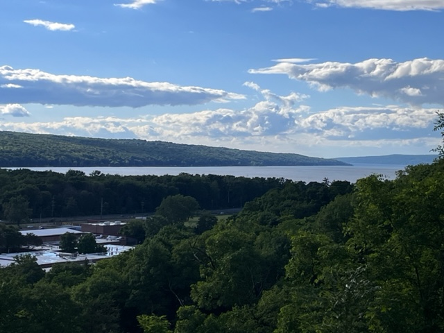 Always an awesome view down to Cayuga Lake.