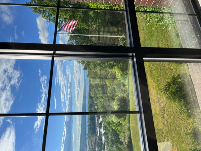 New windows looking great, and with a great view.